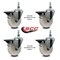 Service Caster 4 Inch Nylon 10 MM Threaded Stem Caster Set with Brake SCC-TS20S414-NYS-PLB-M1015-4 - alternate 2
